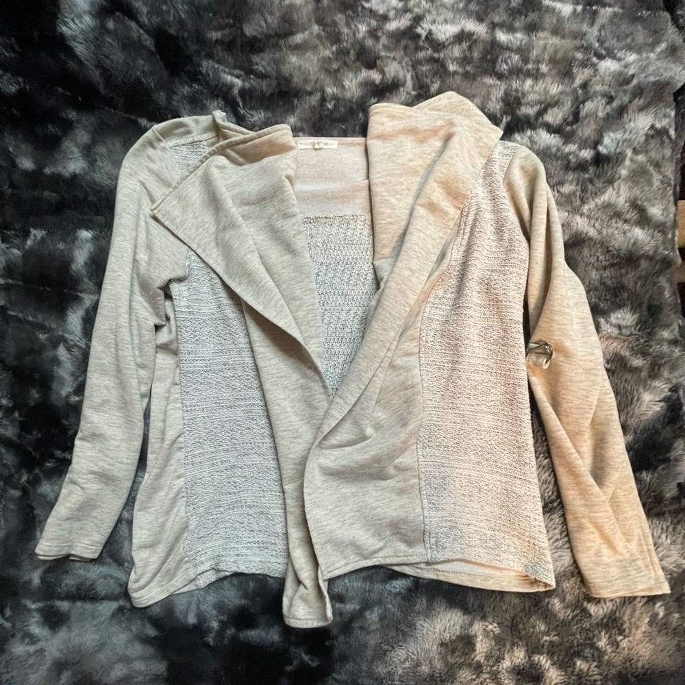 Maurices Cream Open Front Cardigan